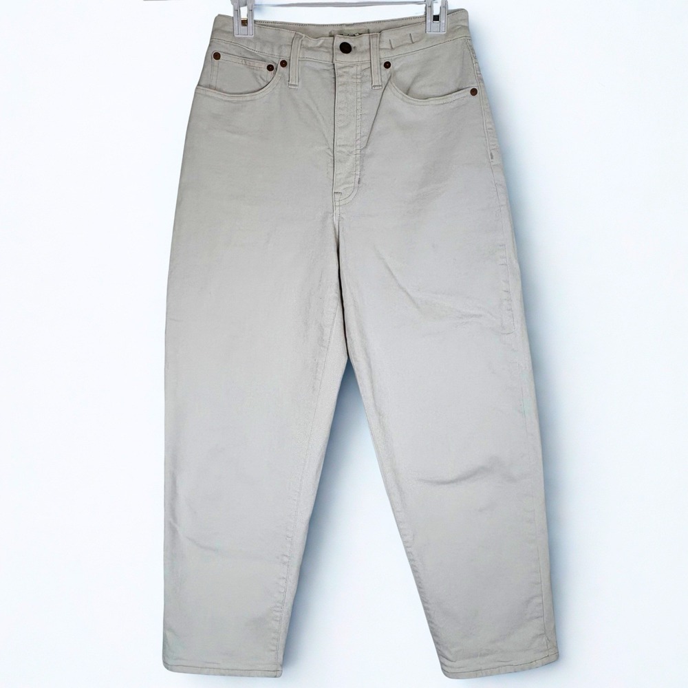 Madewell Balloon Jeans In Vintage Canvas Wash Size 27 Inseam 26" High Rise - Picture 4 of 16